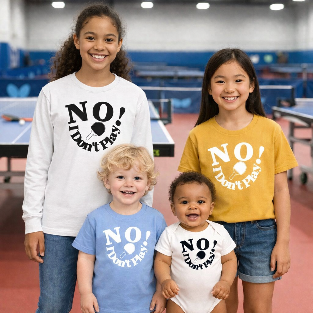 NO! I Don't Play.. Table Tennis: Baby, Toddler, & Youth Wear