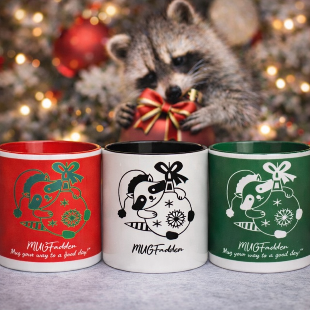 MUGFadden: Christmas Raccoon Mugs