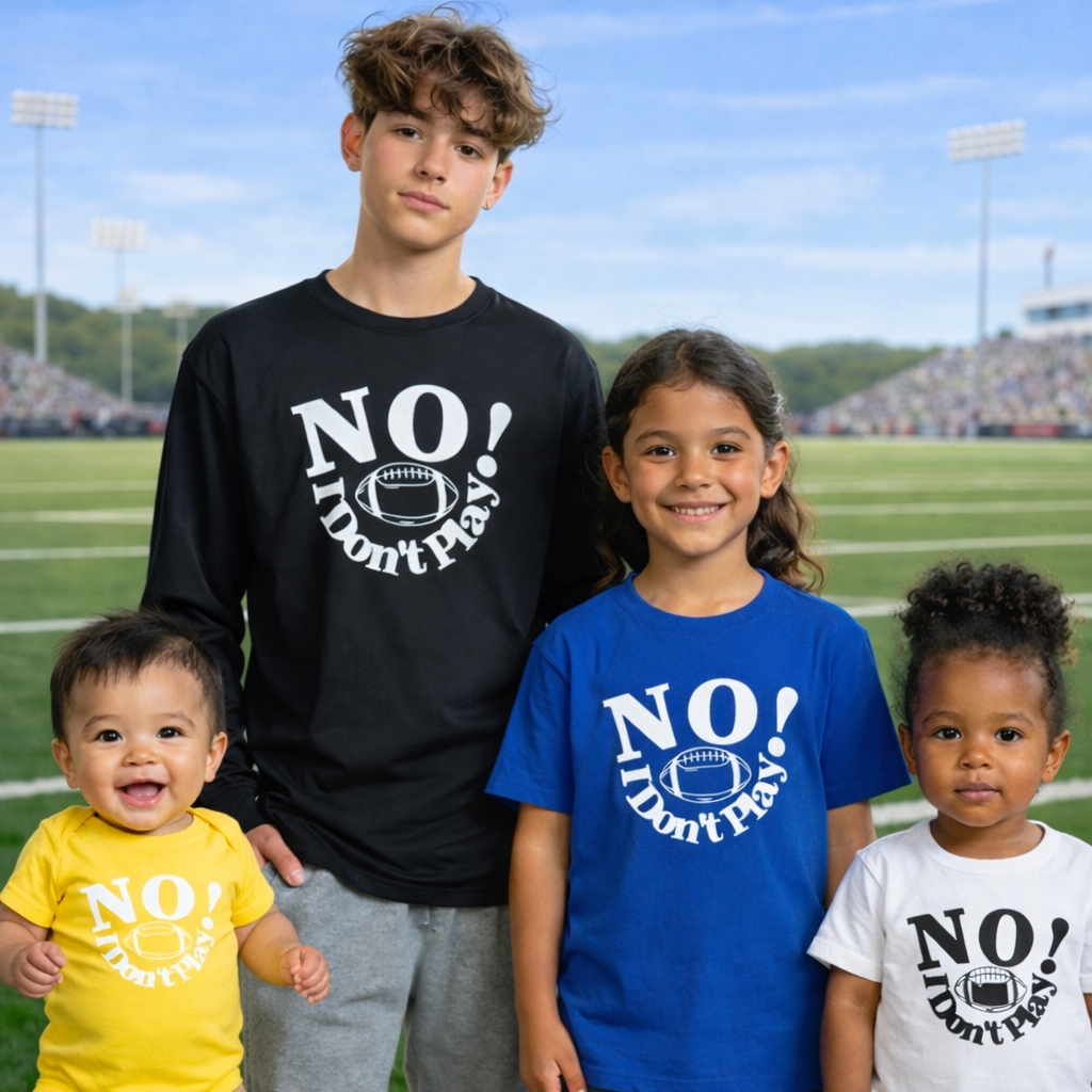 NO! I Don't Play.. Football: Baby, Toddler, & Youth Wear