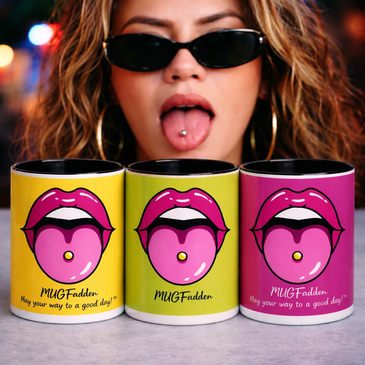 MUGFadden: Playful Pierced Tongue Mugs