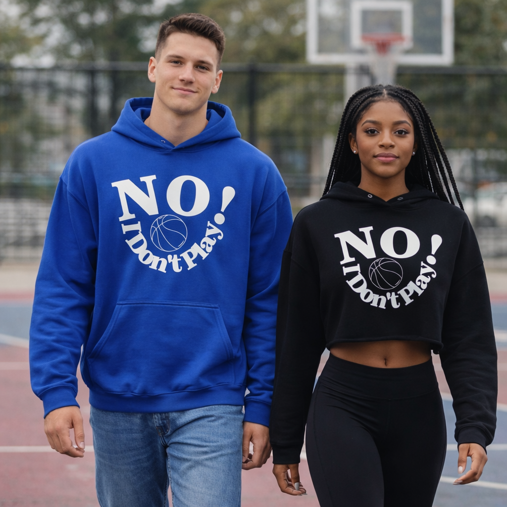 NO! I Don't Play.. Basketball: Crop Top, Hoodie, and Classic Sweatshirts