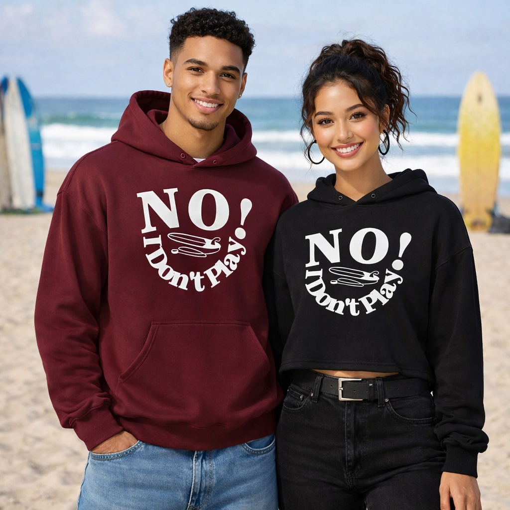 NO! I Don't Play.. Surfing: Crop Top, Hoodie, and Classic Sweatshirts