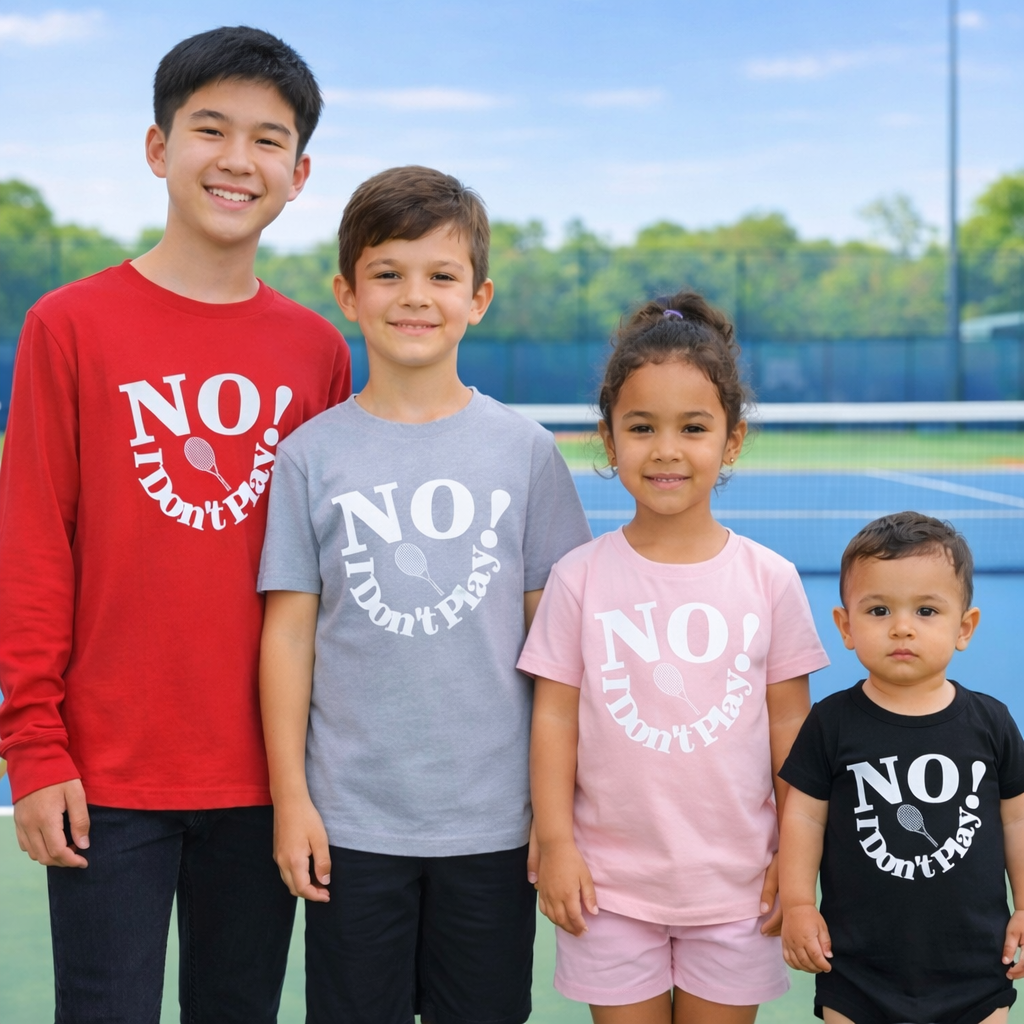 NO! I Don't Play.. Tennis: Baby, Toddler, & Youth Wear