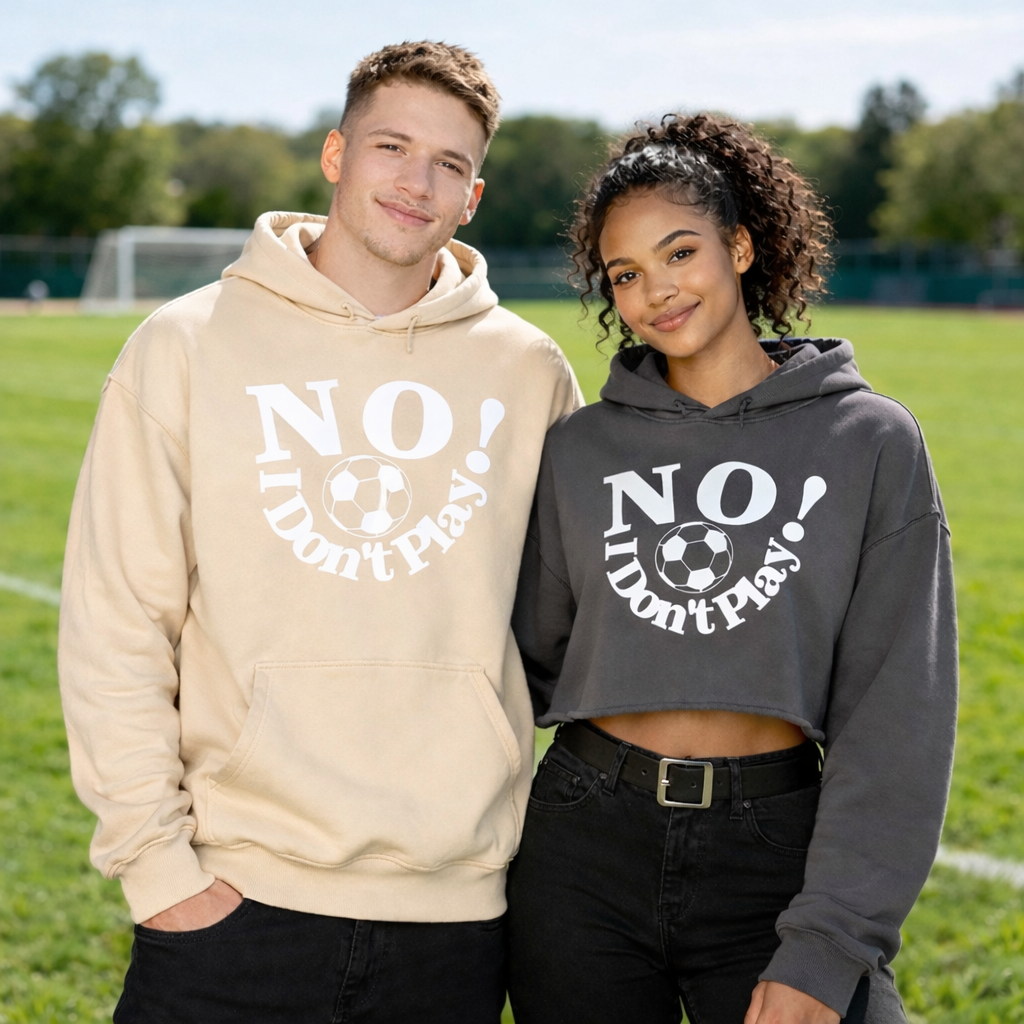 NO! I Don't Play.. Soccer: Crop Top, Hoodie, and Classic Sweatshirts