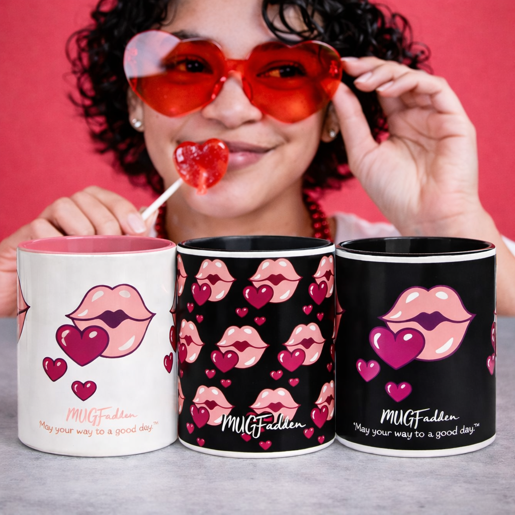 MUGFadden: Lips Kiss Heart Mugs