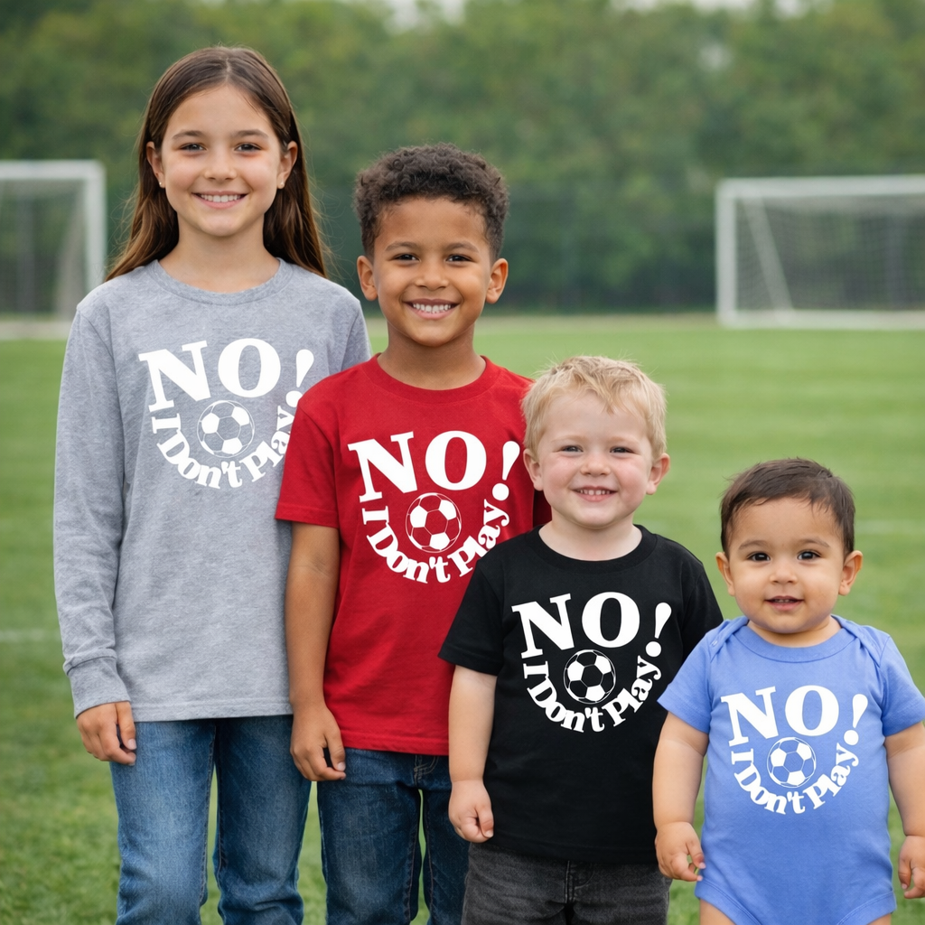 NO! I Don't Play.. Soccer: Baby, Toddler, & Youth Wear