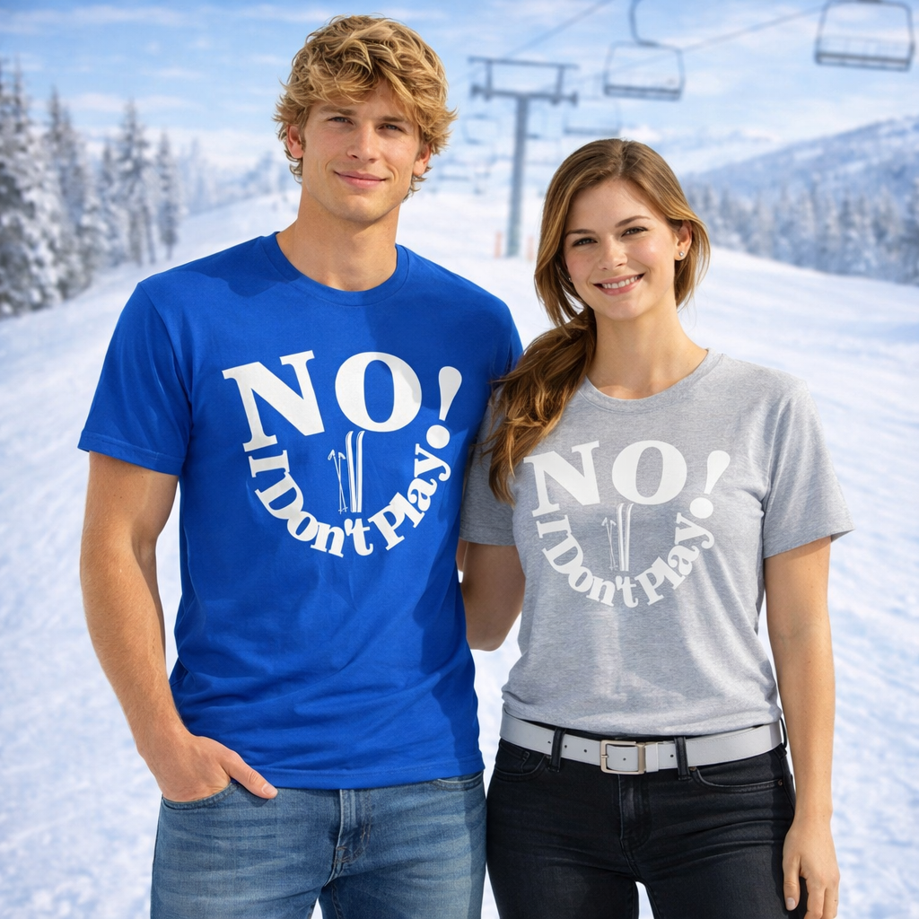 NO! I Don't Play.. Skiing Long Sleeve & Classic T-Shirts